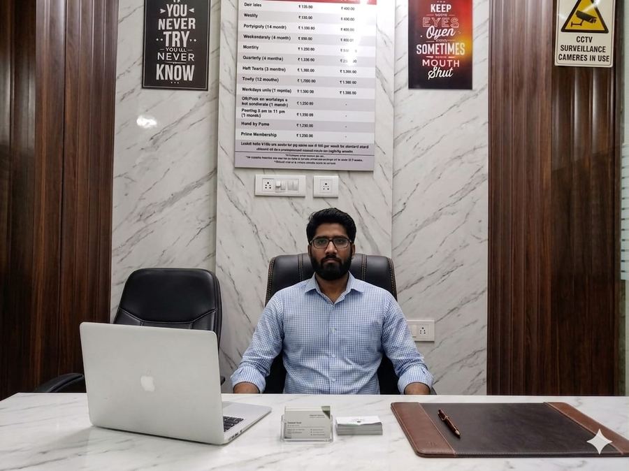 Students in focused rows at individual desks — Achievers Library Dwarka